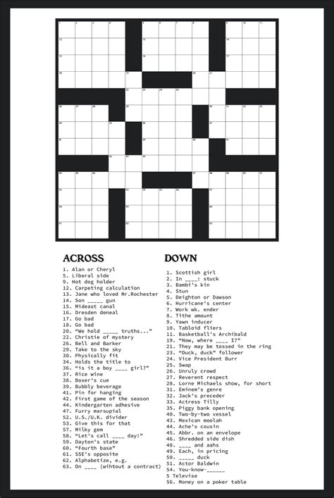 amny crossword puzzle pdf.